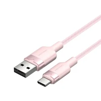 USB 2.0 A uz USB-C 3A Vention CTNPF 1M kabelis (rozā)