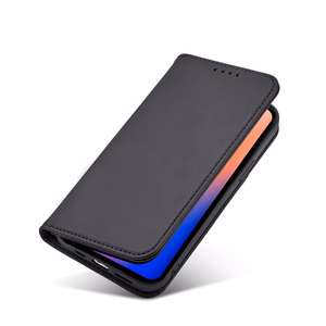 Magnētiskais kartes korpuss iPhone 12 Pro - melns (m)