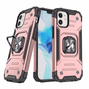 Wozinsky Ring Armor iPhone 14 viedtālruņa apvalks ar magnētisko turētāju gredzenu zelta krāsas