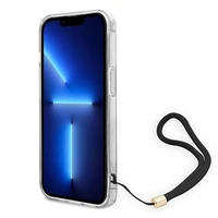 Guess GUOHCP14MH4STW iPhone 14 Plus 6.7 "brūns / brūns cietais apvalks 4G druka Siksna