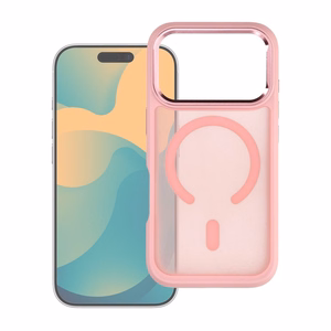 Aizsargvāciņš ierīcei iPhone 18 Pro / 17 Pro: Forcell F-Protect Smoke Hybrid Premium, saderīgs ar MagSafe, krāsa – rozā