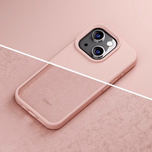 Etteri silikona viedtālruņa apvalks iPhone 15 6,1 gaiši rozā