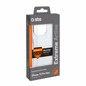 SBS D3O viedtālruņa apvalks iPhone 15 Pro Max - caurspīdīgs