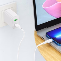 USB kabelis Hoco X93 60W USB-C uz USB-C 1.0m, balts