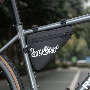 Rockbros G001 Flash Journey trīsstūrveida 0,8 l velosipēda rāmja soma – melna