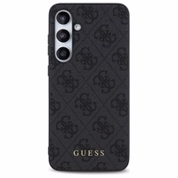 Guess GUHCS24FEG4GFGR S24 FE S721 pelēks/pelēks cietais apvalks 4G Metāla Zelta Logotips