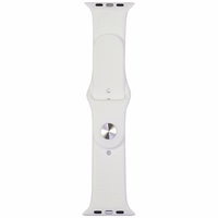 Siksniņa Audi Sport Red Logo Silicone Watch Strap priekš Apple Watch 44/45/46/49mm balts