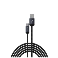Devia kabelis Gracious EC649 USB - USB-C 1,0 m 2A melns
