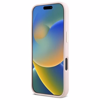 Guess Silikona Uzraksts Metāla Logo & Rāmis iPhone 16 Pro Apvalks - rozā