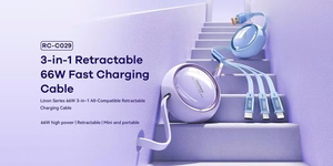 KABELIS REMAX LINON SERIES 66W 3IN1 USB-C/MICRO/LIGHTNING RC-C029 PURPLE