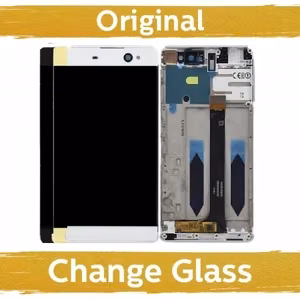 LCD displejs saderīgs ar Sony Xperia XA Ultra melns ar rāmi (Atjaunots: China)