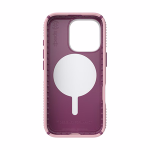 Speck Presidio2 Grip ClickLock & MagSafe vāciņš ierīcei iPhone 16 Pro, Wednesday Pink / Boysenberry Purple / balts