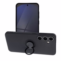 Silikona RING viedtālruņa apvalks SAMSUNG S24 FE melns