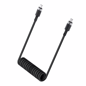 Acefast C14-03 USB-C - USB-C atsperu kabelis 480Mb/s 3A 1,2 m - melns