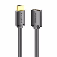 HDMI 2.0 vīrišķā uz HDMI 2.0 sievišķā pagarinājuma kabelis Vention AHCBI 3 m, 4K 60 Hz, (melns)