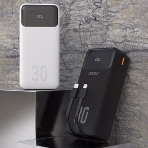 Dudao K15MAX 30000mAh PD 22.5W внешний аккумулятор со встроенными кабелями - Чёрный