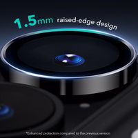 ESR Armorite rūdītais stikls iPhone 16 / 16 Plus kamerai - melns