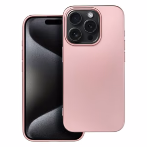 METALLIC viedtālruņa apvalks IPHONE 15 Pro rozā