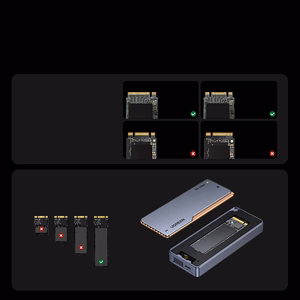 Ugreen D703 USB4 40Gb/s M.2 NVMe SSD korpuss ar aktīvo dzesēšanu - pelēks