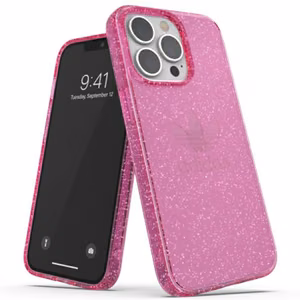 Adidas OR aizsargājošs caurspīdīgs apvalks Spīdums iPhone 13 Pro / iPhone 13 - rozā