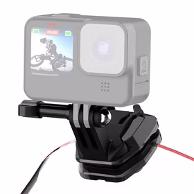 PULUZ stiprinājums motocikla vējstiklam sporta kamerām (DJI Osmo Action 4, GoPro Hero 12, Insta360 Ace Pro / X4)(melns)