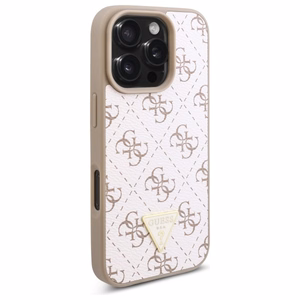 Guess New 4G Triangle viedtālruņa apvalks iPhone 16 Pro - balts