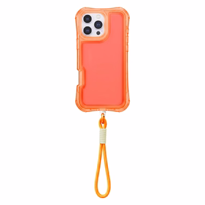 Safepop maciņš ar siksniņu priekš iPhone 12 / 12 Pro 6,1" oranžs