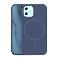 Silikona Thin Mag maciņš for iPhone 12 / 12 Pro 6,1" tumši zils