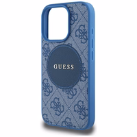 Guess 4G Circle Classic Logo Magnētiskais viedtālruņa apvalks iPhone 16 Pro - zils