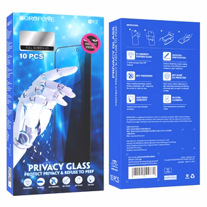 Borofone aizsargstikls BF7 Diamond Armor pilnekrāna Anti-spy Iphone X/XS/11 Pro - 10 gabali