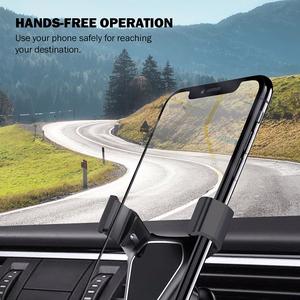 Crong Gravity Auto-Clip gravitācijas automašīnas tālruņa turētājs 4.7–6.5" tālruņiem, melns