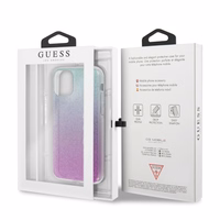 Guess GUHCN65PCUGLPBL iPhone 11 Pro Max - rozā/meln gradient Glitter