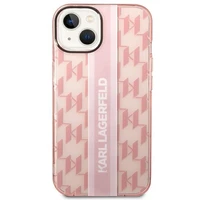 KARL LAGERFELD KLHCP14SHKLSPCP IPHONE 14 / 15/13 6.1 "MACIŅŠ ROZĀ / ROZĀ MONO VERTICAL STRIPE