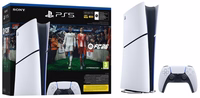Sony PlayStation 5 Slim Digital+ EA Sports FC 26 Bundle 825 GB Wi-Fi melns, balts