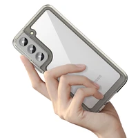 Outer Space viedtālruņa apvalks Samsung Galaxy S22 + (S22 Plus) cietais vāks ar gēla rāmi zila