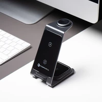 Forcell F-ENERGY Simply Charge 3in1 alumīnijs saderīgs ar Apple Watch un Samsung Watch pelēks