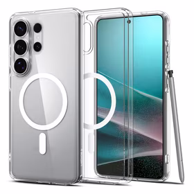 Spigen Ultra Hybrid Mag MagSafe Maciņš for Samsung Galaxy S26 Ultra - Clear and balts