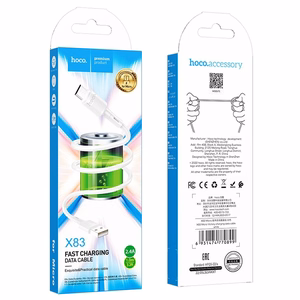 Kabelis USB-A uz Micro USB Hoco 2,4A 1 m X83 balts