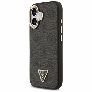 Guess 4G Triangle Logo MagSafe viedtālruņa apvalks iPhone 17 - melns un zeltains