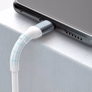 3mk Hyper Cable N-SERIES USB-A / USB-C 1m 9V/2A 18W kabelis - balts