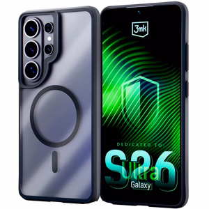 3mk Satin Armor MagCase for Samsung Galaxy S26 Ultra - caurspīdīgs melns
