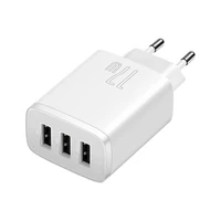 Baseus sienas lādētājs Compact 3 x USB balts 17W