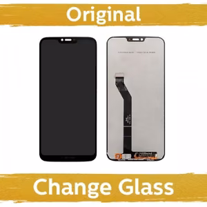 LCD Displejs Saderīgs ar Motorola G7 Power / XT1955 / Melns (Renewed: China)