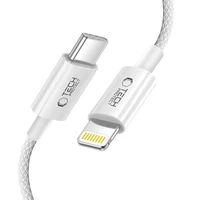 Tech-Protect UltraBoost USB-C / Lightning PD27W/3A kabelis 100 cm - pelēks