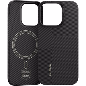 Benks Montage Magnetic Armor Air Kevlar Case PC Frame 600D+1500D (MB65) for Iphone 16 Pro black