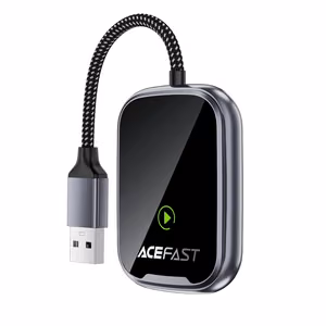 Acefast QC1 беспроводной адаптер CarPlay / Android Auto — чёрный