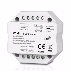 V1-H Kontrolieris, 12-48V, 1x 8A, spiedpoga dimmers