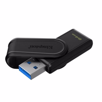 Kingston pendrive 64GB Portable USB 3.2 Gen 1 DataTraveler Exodia S (melns/melns)