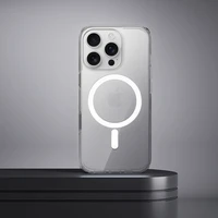 Caurspīdīgs viedtālruņa apvalks 2 mm IPHONE 15 Pro Max saderīgs ar Magnētisko (kameras aizsardzība) caurspīdīgs