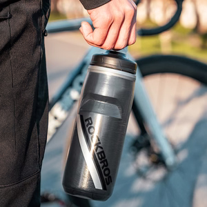 Rockbros 620 ml termopudele velosipēdam, bez BPA, melna ar krāsu pāreju